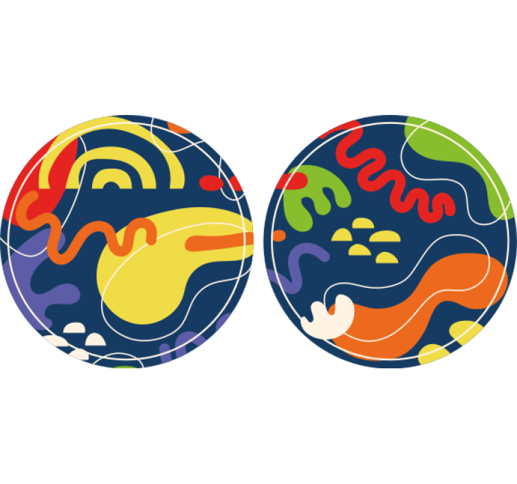 Prostirke za pivo u vibrantnim geometrijskim oblicima - TenStickers