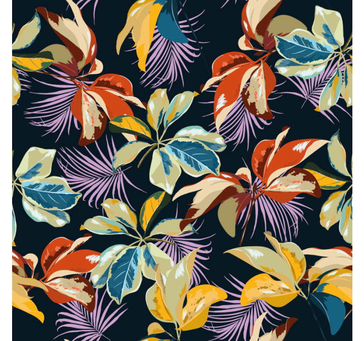 Podmetač za čaše s šarenim uzorkom lišća - TenStickers