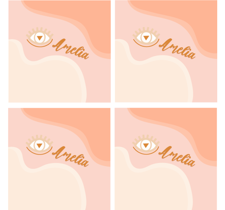 Podmetač za čaše prilagodljiv s personaliziranim oblinama - TenStickers