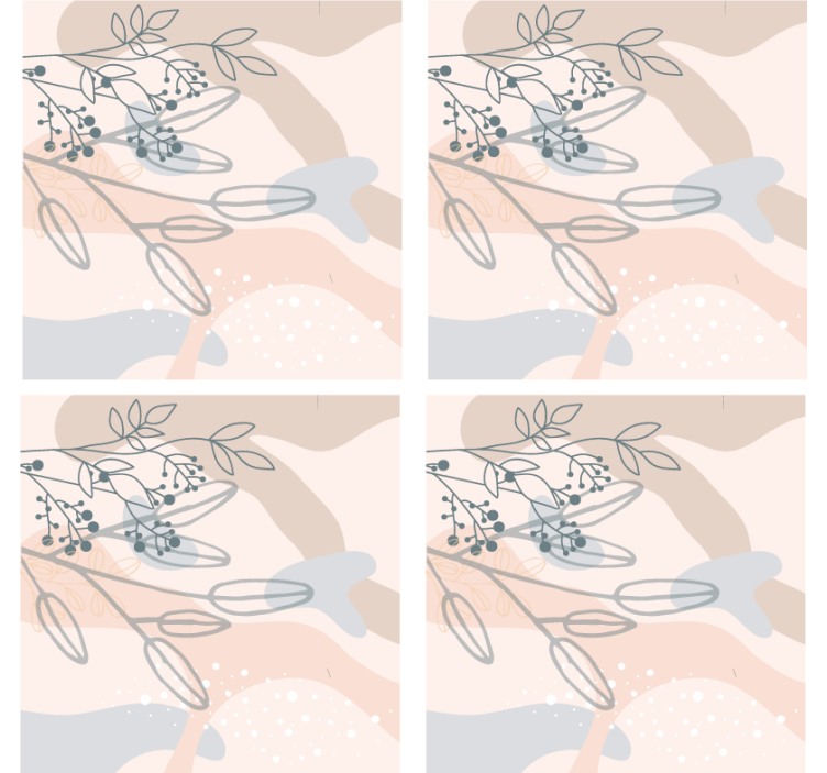 Podmetač za čaše s cvjetnim apstraktnim uzorcima - TenStickers