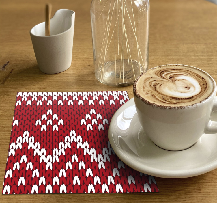 Božićni tipični obrazac podmetač za piće - TenStickers