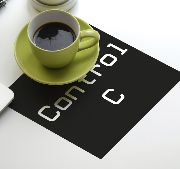 Kontrola c + control v geek coasters - TenStickers