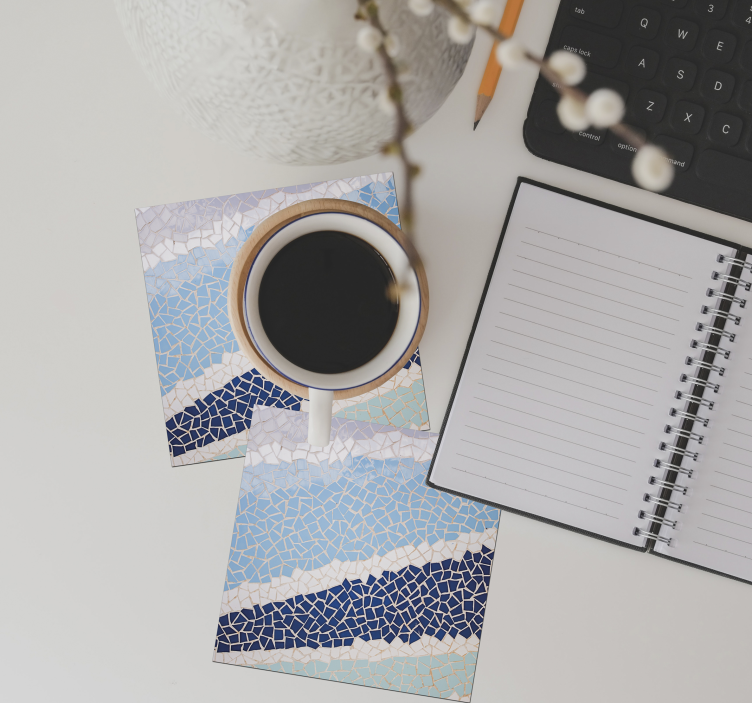 Podmetači za pločice od plavog mozaika - TenStickers