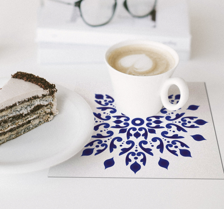 Plavi okrugli klasični podmornica s pločicama - TenStickers