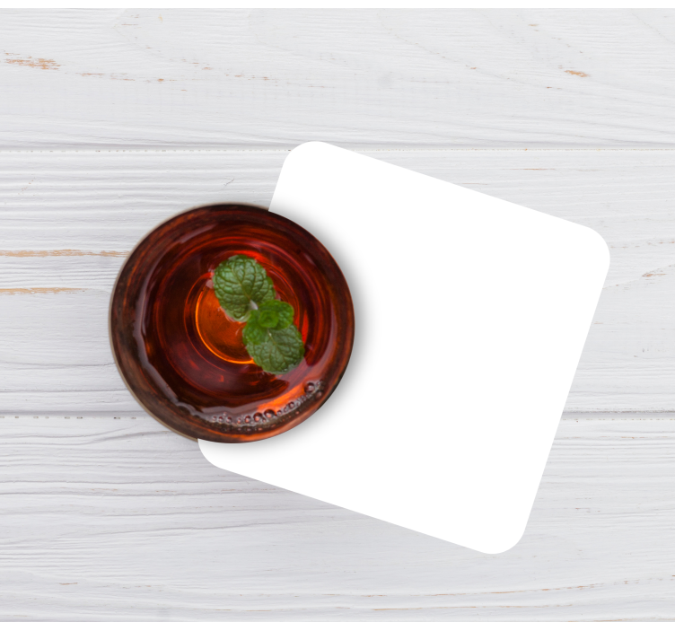 Podmetač za čaše jednobojna bijela - TenStickers