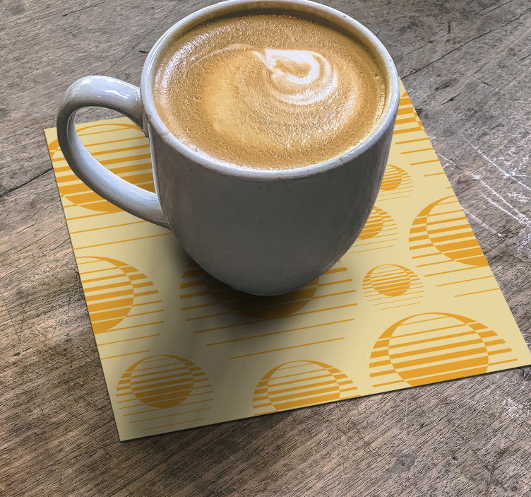 Podmetač za čaše berba retro sunčani uzorak - TenStickers