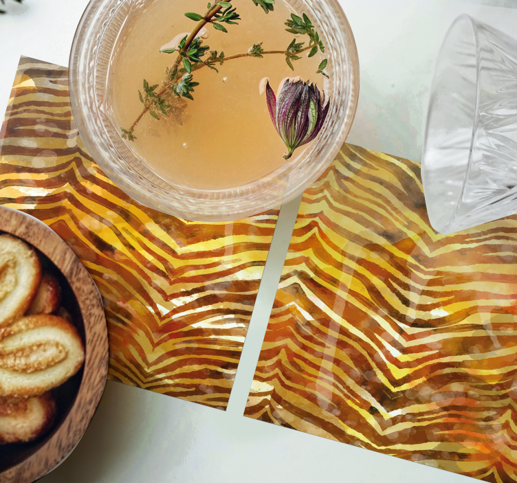 Podmetač za čaše površina s uzorkom zebre - TenStickers