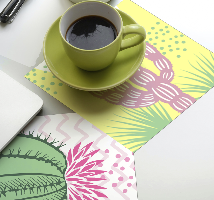 Raznolikost kaktusa moderni podmetač za čaše - TenStickers