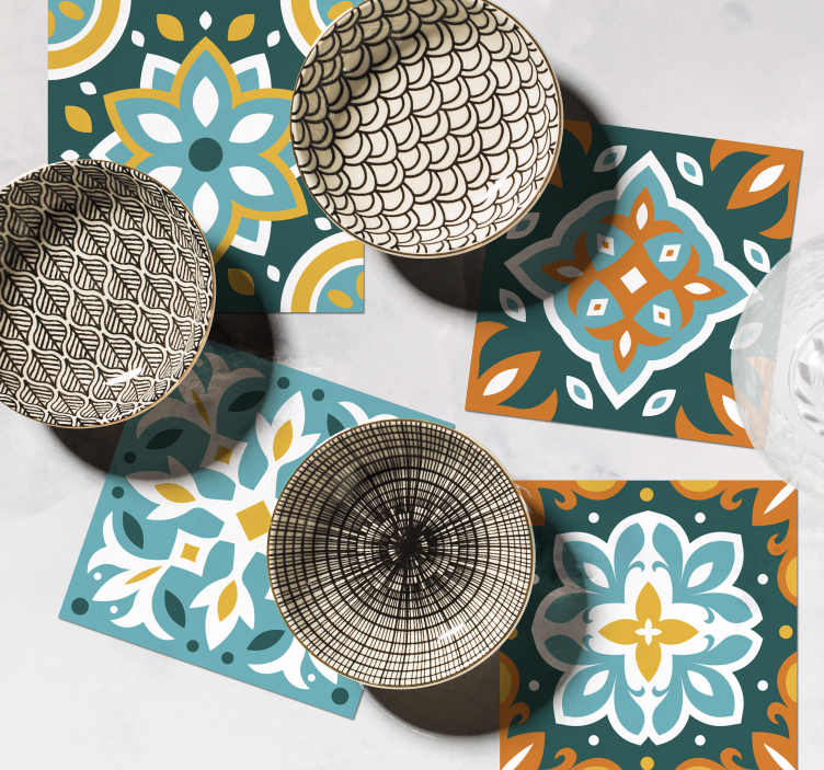 šareni ornament pločica podmornica - TenStickers