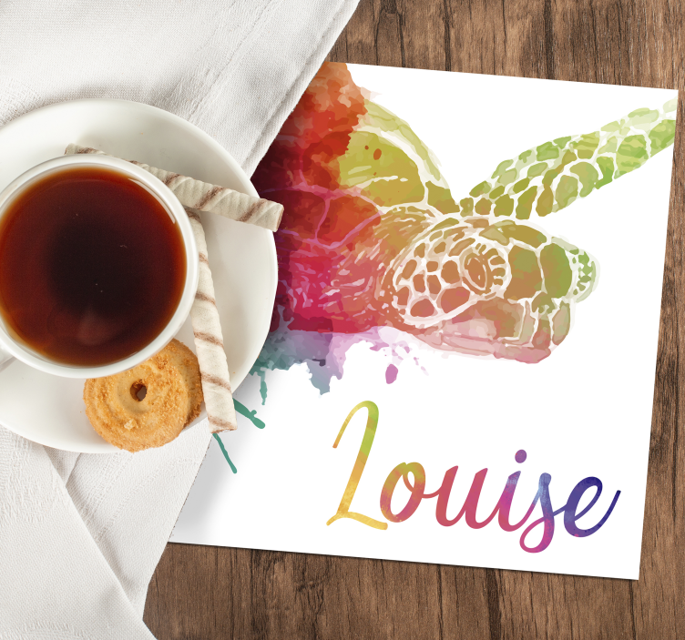 šareni kornjača s imenom - TenStickers