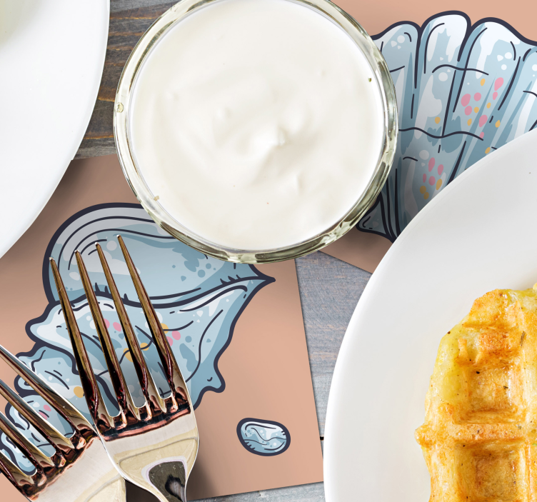 Skice školjki podmetači za školjke - TenStickers