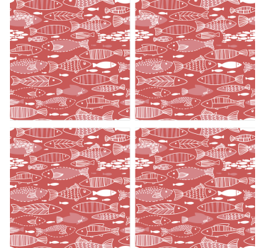 Mnogo riba pod morskom crvenom ribom - TenStickers
