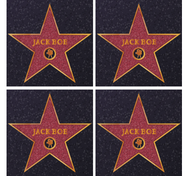 Holivudska zvijezda s imenom geeky coasters - TenStickers