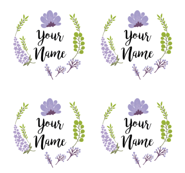 Cvjetni s imenom personalizirane prostirke za pivo - TenStickers