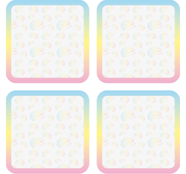 Podmetač za čaše prilagodljiv s uzorkom šarenih meduza - TenStickers