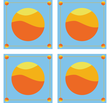 Podmetač za čaše u vibrantnim kružnim bojama - TenStickers
