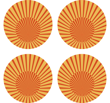 Podmetač za čaše s uzorkom blistavog sunca - TenStickers