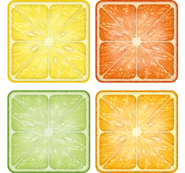 Podmetač za čaše citrusni rez minima - TenStickers