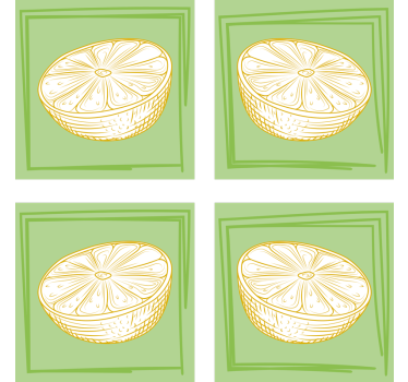 Podmetač za čaše prilagodljiv s ilustracijom limete - TenStickers