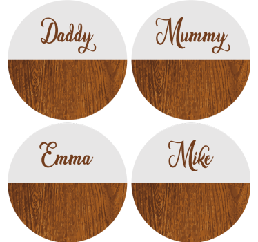 Drvene mramorne personalizirane prostirke za pivo - TenStickers