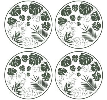Podmetač za čaše s motivom bujne zelene vegetacije - TenStickers