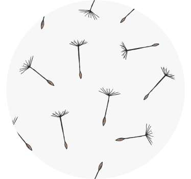 Podmetač za čaše s delikatnim uzorkom sjemenki - TenStickers