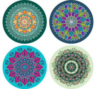 šareni podmetač za pločice mandala - TenStickers
