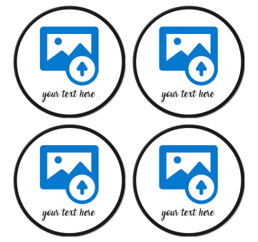 Prilagođena slika s tekstom personaliziranim prostirkama za pivo - TenStickers