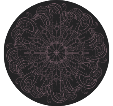 Podmetač za čaše s složenim mandala uzorkom - TenStickers