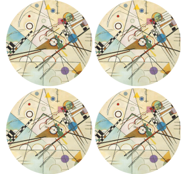 Podmetač za čaše s geometrijskim kružnim motivom - TenStickers