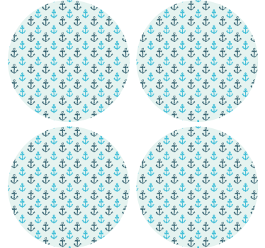 Podmetač za čaše s uzorkom sidra - TenStickers
