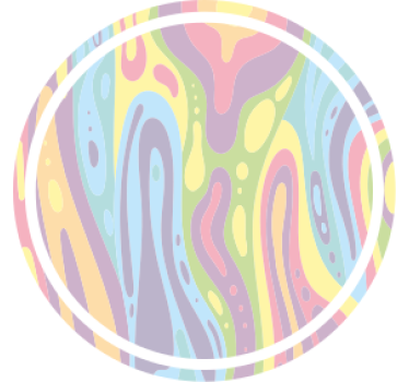 Podmetač za čaše s valovitim pastelnim uzorkom - TenStickers
