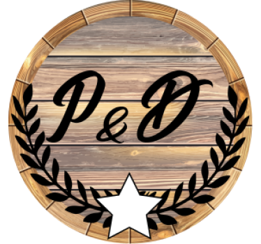 Podmetač za čaše prilagodljiv s drvenim inicijalima - TenStickers