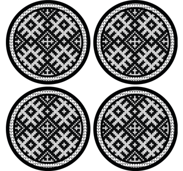 Podmetač za čaše s pletenim uzorkom - TenStickers