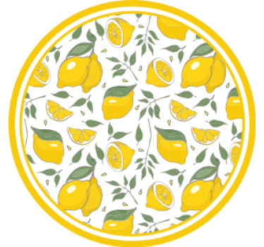 Podmetač za čaše s uzorkom limuna - TenStickers
