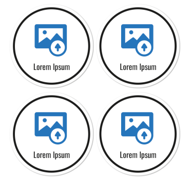 Podmetač za čaše prilagodljiv kôd QRKôd QR - TenStickers