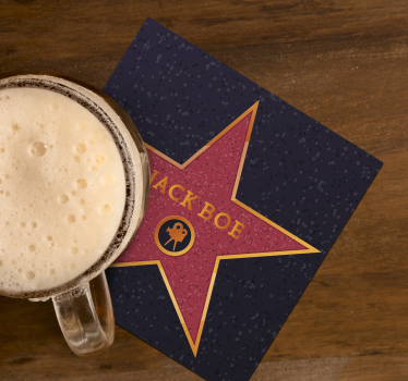 Holivudska zvijezda s imenom geeky coasters - TenStickers