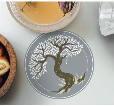 Podmetač za čaše elegantna silueta drveta - TenStickers