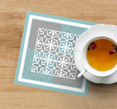 Podmetač za čaše pločice s detaljnim botaničkim emblemom - TenStickers