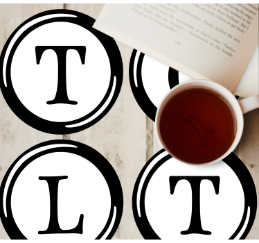 Podmetač za čaše prilagodljiv monogram t, c, l - TenStickers