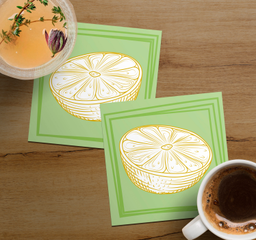 Podmetač za čaše prilagodljiv s ilustracijom limete - TenStickers