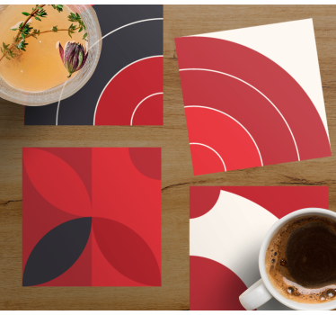Podmetač za čaše s geometrijskim uzorcima boja - TenStickers