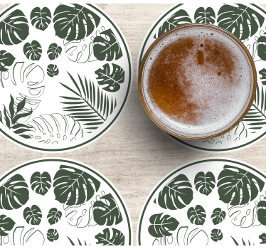 Podmetač za čaše s motivom bujne zelene vegetacije - TenStickers