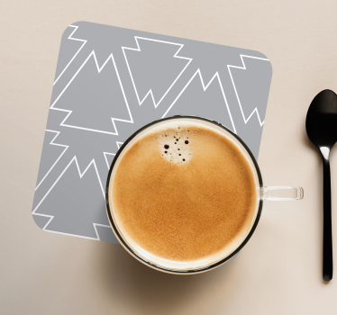 Podmetač za čaše s motivom kutastog drveta - TenStickers