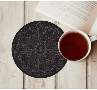 Podmetač za čaše s složenim mandala uzorkom - TenStickers