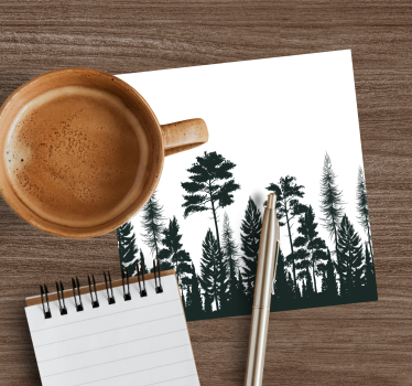 Podmetač za čaše silueta visokih borova - TenStickers