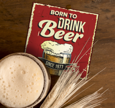 Rođen da pije pivo podmornica s prilagođenom godinom - TenStickers