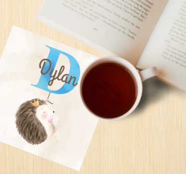 Slatke životinje jež personalizirane prostirke za pivo - TenStickers