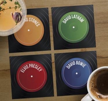 Vintage rekord personalizirane prostirke za pivo - TenStickers