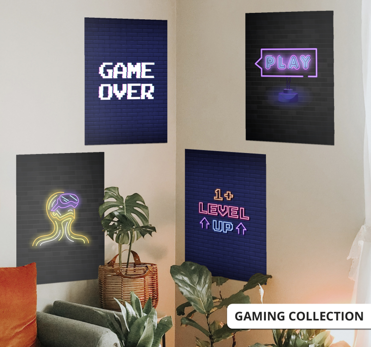 Gaming gamer play ispis plakata - TenStickers